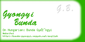 gyongyi bunda business card
